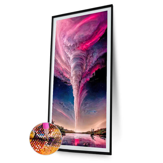 Pink Cloud Tornado - Full Round Drill Diamond Painting 40*70CM