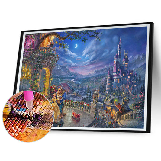 Beauty And The Beast - Full Round Drill Diamond Painting 50*40CM