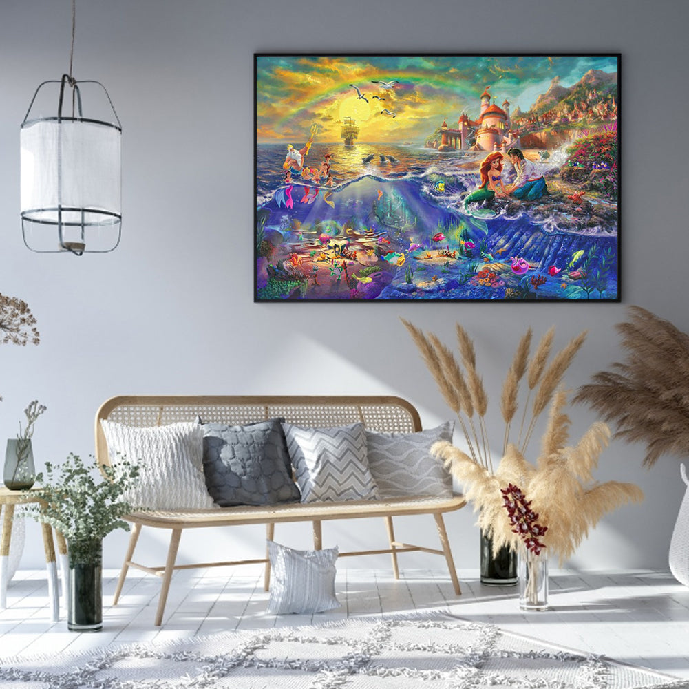 Mermaid Ariel - Full Round Drill Diamond Painting 50*40CM