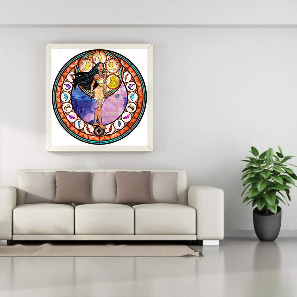 Princess Pocahontas - Full Round Drill Diamond Painting 30*30CM