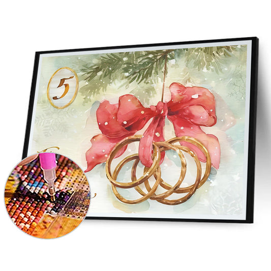 Winter Lakeside Bow - Full Round Drill Diamond Painting 40*30CM
