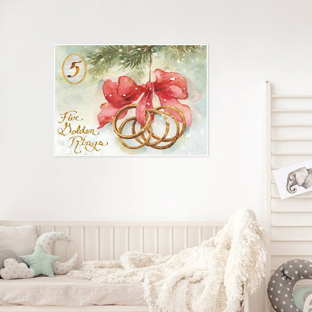 Winter Lakeside Bow - Full Round Drill Diamond Painting 40*30CM