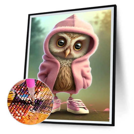 Little Owl - Full Round Drill Diamond Painting 30*40CM