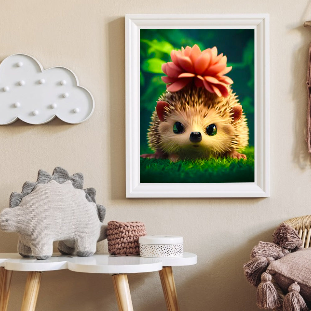 Hedgehog - Full Round Drill Diamond Painting 30*40CM