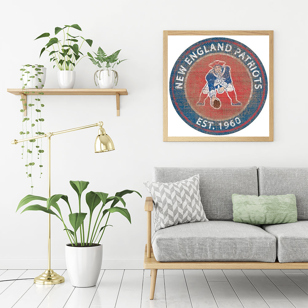 New England Patriots Football Team - Full Round Drill Diamond Painting 30*30CM