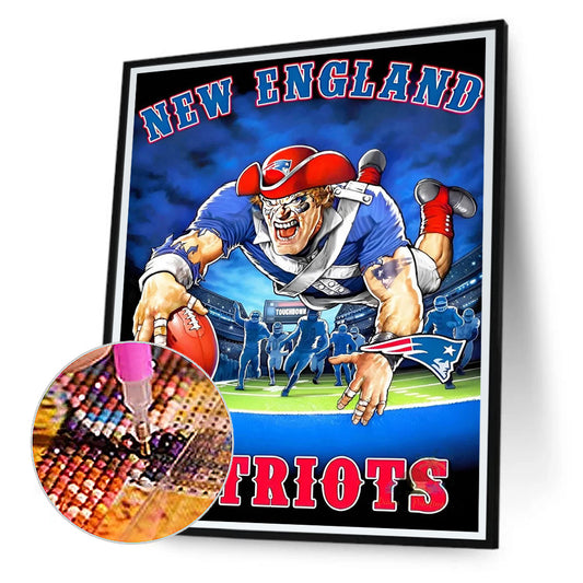 New England Patriots Football Team - Full Round Drill Diamond Painting 30*40CM