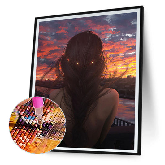 Girl - Full Round Drill Diamond Painting 30*40CM