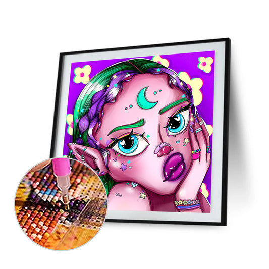 Anime Girl - Full Round Drill Diamond Painting 40*40CM