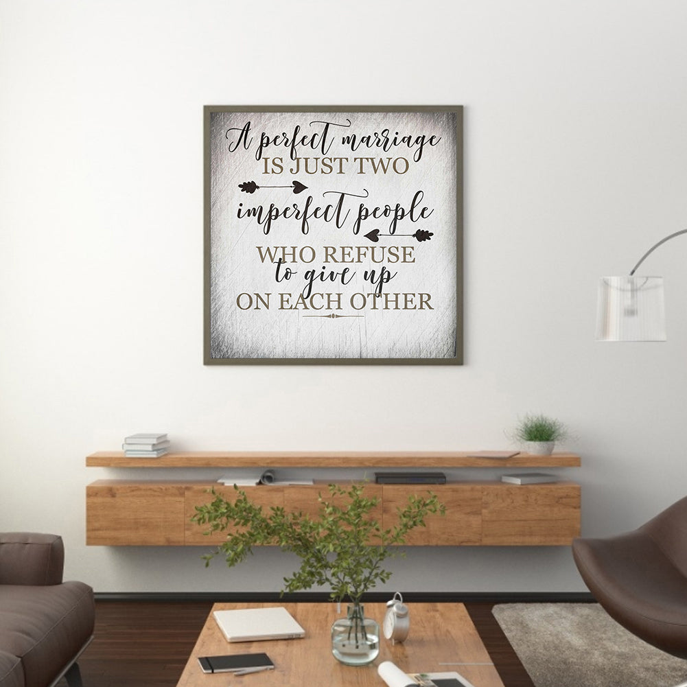 English Sentence - Full Square Drill Diamond Painting 50*50CM