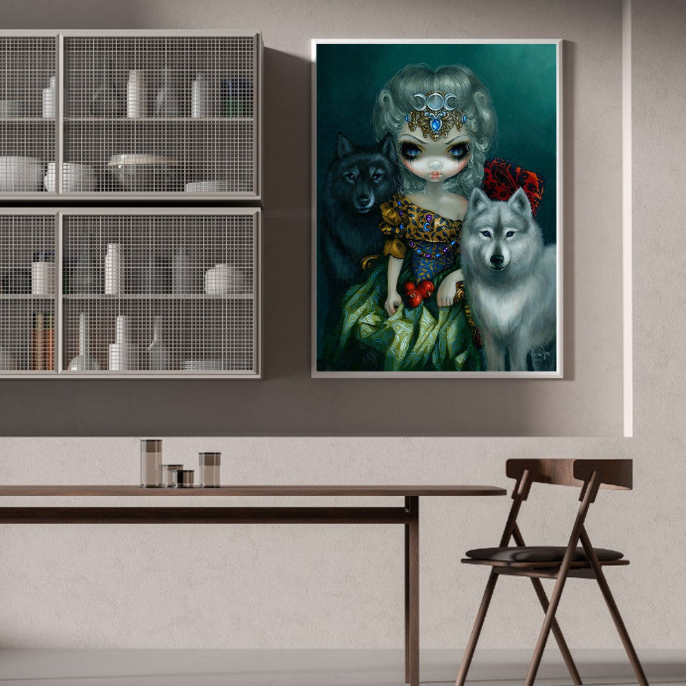 Gothic Dark Doll - Full Round Drill Diamond Painting 30*40CM