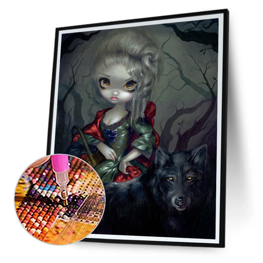Gothic Dark Doll - Full Round Drill Diamond Painting 30*40CM