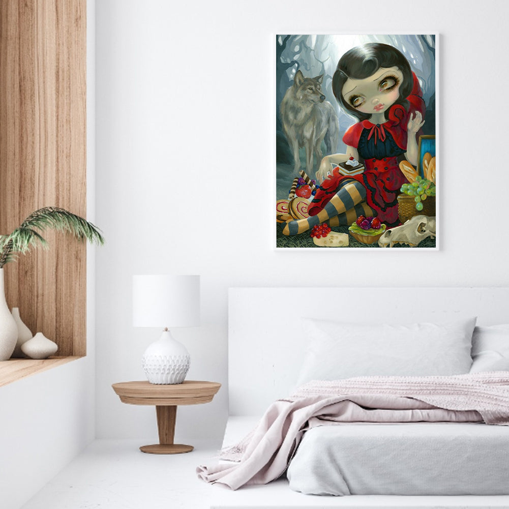 Gothic Dark Doll - Full Round Drill Diamond Painting 30*40CM