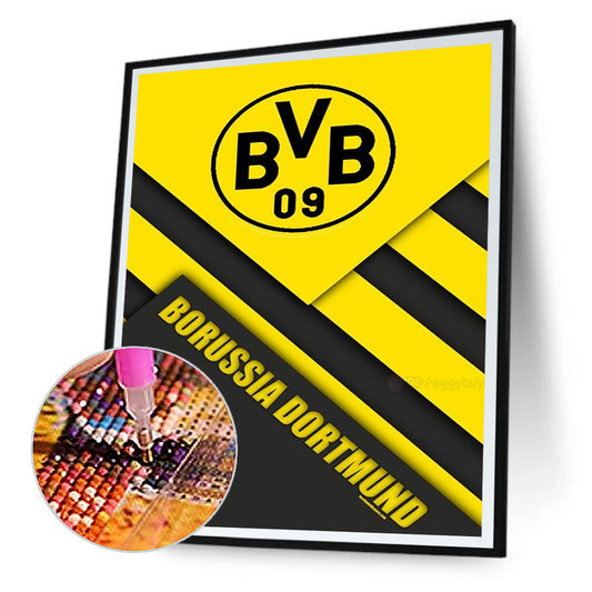 Dortmund Football Club - Full Round Drill Diamond Painting 30*40CM