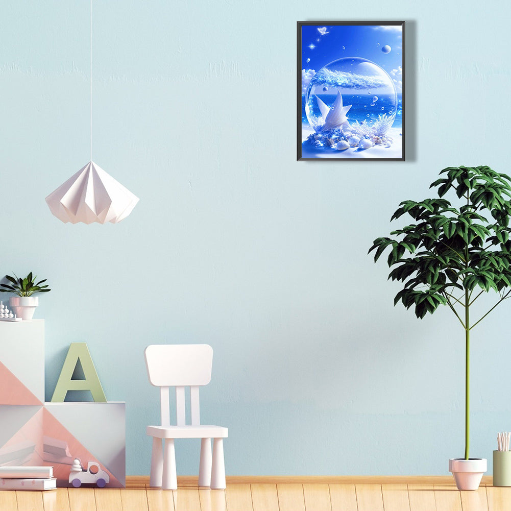 Beach Scenery - Full Round Drill Diamond Painting 30*40CM