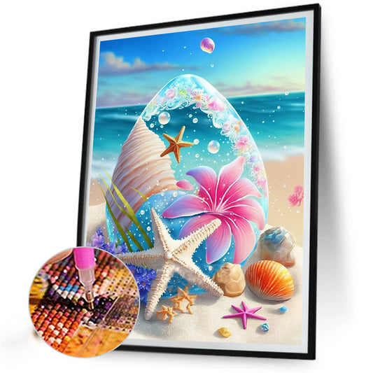 Beach Scenery - Full Round Drill Diamond Painting 30*40CM