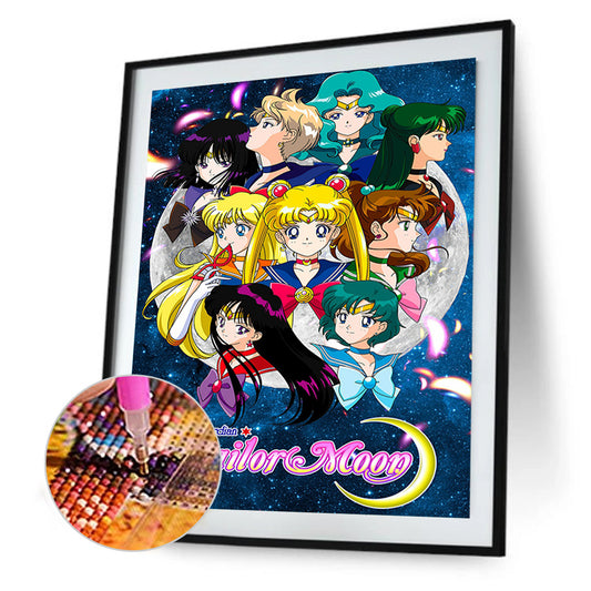 Sailor Moon Poster - Full Round Drill Diamond Painting 40*50CM