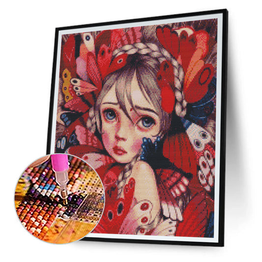 Girl - Full Round Drill Diamond Painting 30*40CM