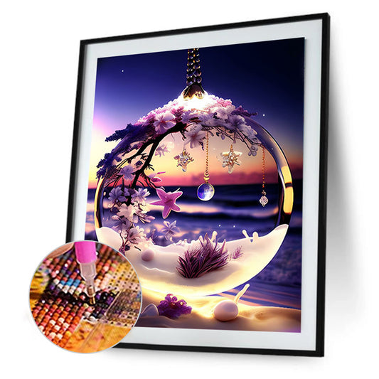 Beach Crystal Scenery - Full Round Drill Diamond Painting 30*40CM