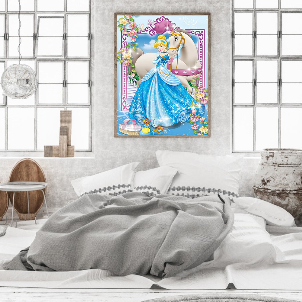 Princess Cinderella - Full Round Drill Diamond Painting 30*40CM