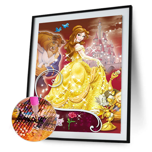 Princess Belle - Full Round Drill Diamond Painting 30*40CM