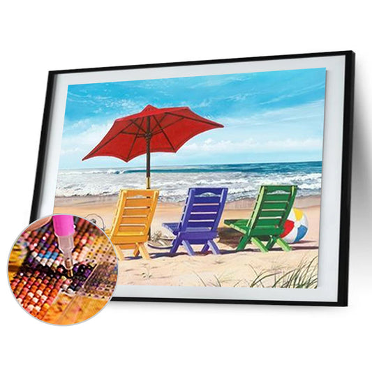 Seaside Scenery - Full Round Drill Diamond Painting 40*30CM