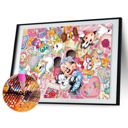 Disney Mickey Minnie - Full Round Drill Diamond Painting 40*30CM