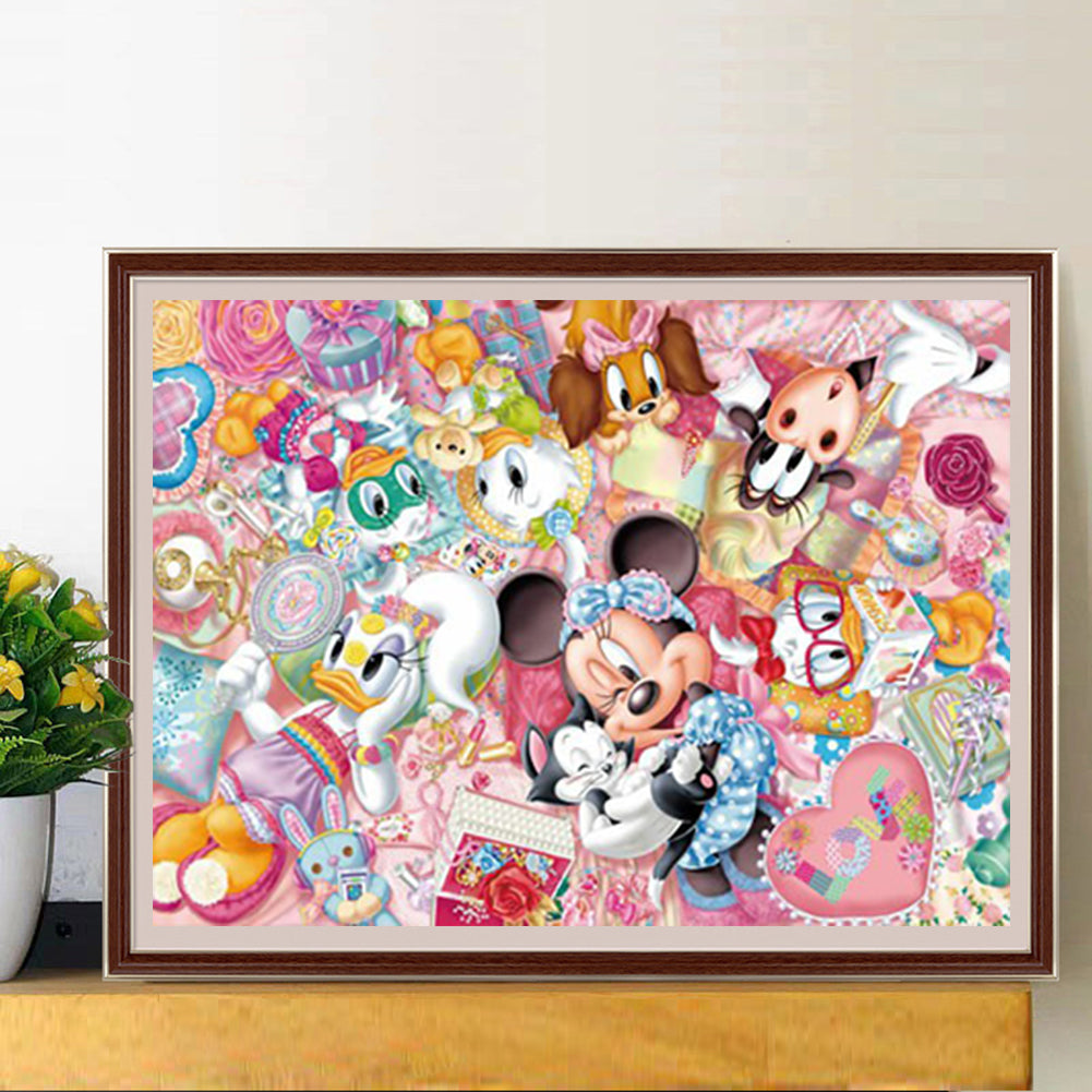 Disney Mickey Minnie - Full Round Drill Diamond Painting 40*30CM