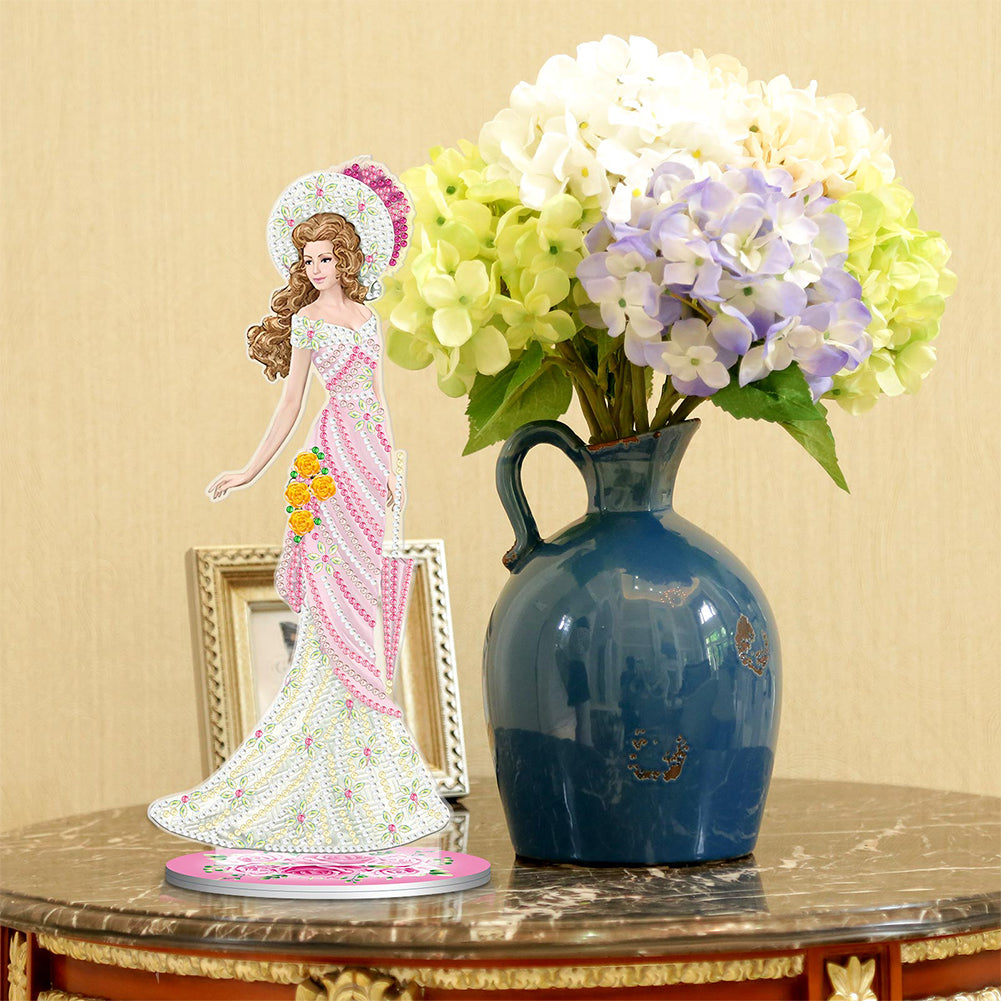 DIY Diamonds Painting Ornaments Handmade Elegant Lady Art Crafts Home Decoration