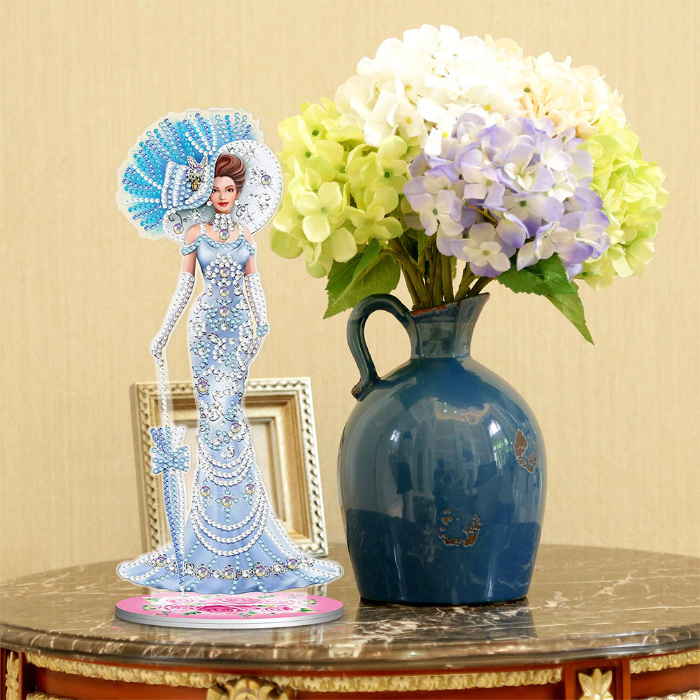 DIY Diamonds Painting Ornaments Handmade Elegant Lady Art Crafts Home Decoration