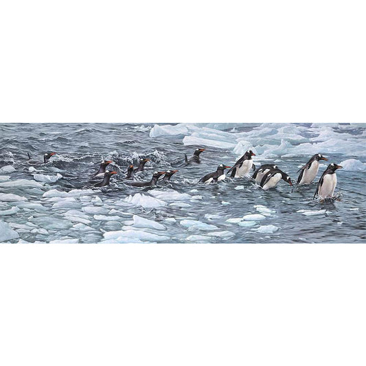 Arctic Penguin - Full Round Drill Diamond Painting 90*30CM