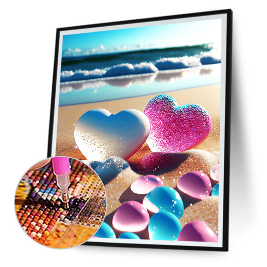 Beach Rainbow Stone - Full Round Drill Diamond Painting 30*40CM