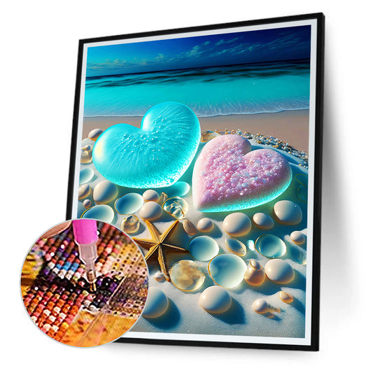 Beach Rainbow Stone - Full Round Drill Diamond Painting 30*40CM