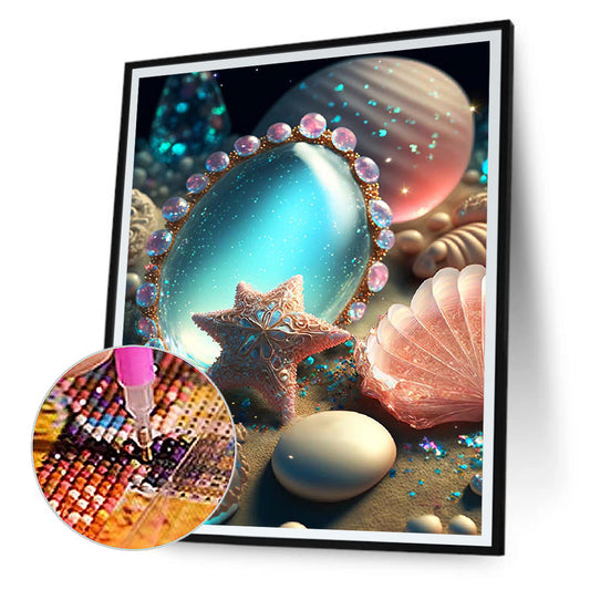Beach Rainbow Stone - Full Round Drill Diamond Painting 30*40CM