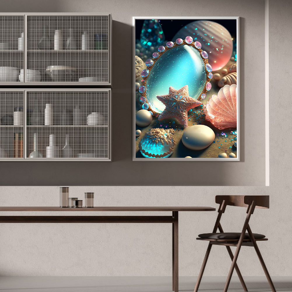 Beach Rainbow Stone - Full Round Drill Diamond Painting 30*40CM