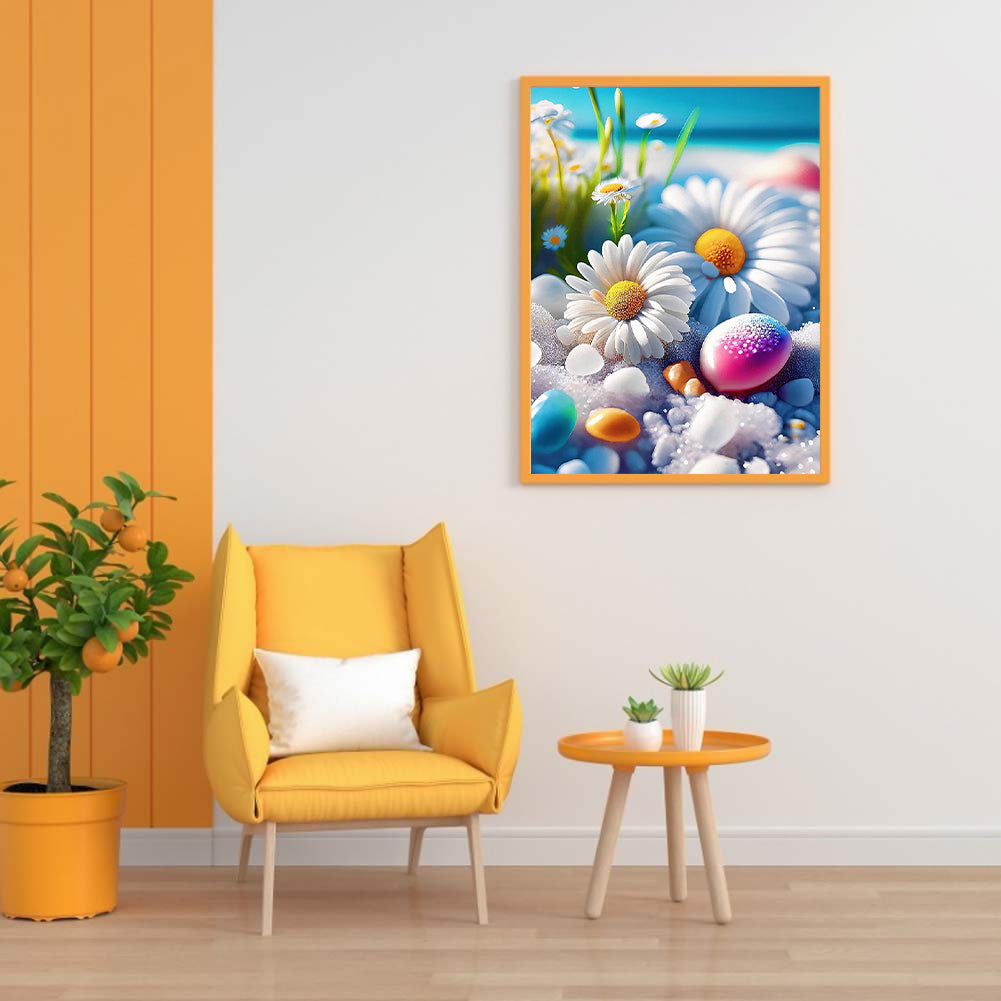 Beach Rainbow Stone - Full Round Drill Diamond Painting 30*40CM