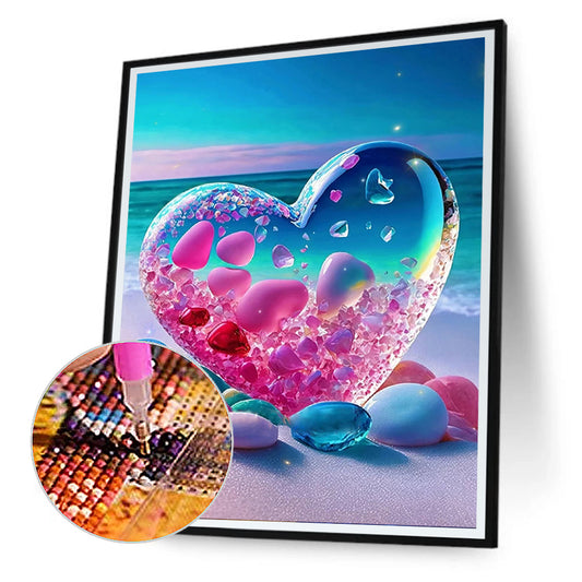 Beach Rainbow Stone - Full Round Drill Diamond Painting 30*40CM