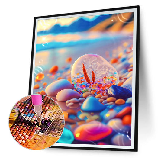 Beach Rainbow Stone - Full Round Drill Diamond Painting 30*40CM