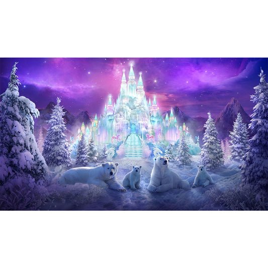 Fantasy Ice Castle - Full Round Drill Diamond Painting 70*40CM