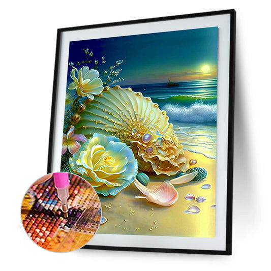 Dream Beach Shells - Full Round Drill Diamond Painting 30*40CM