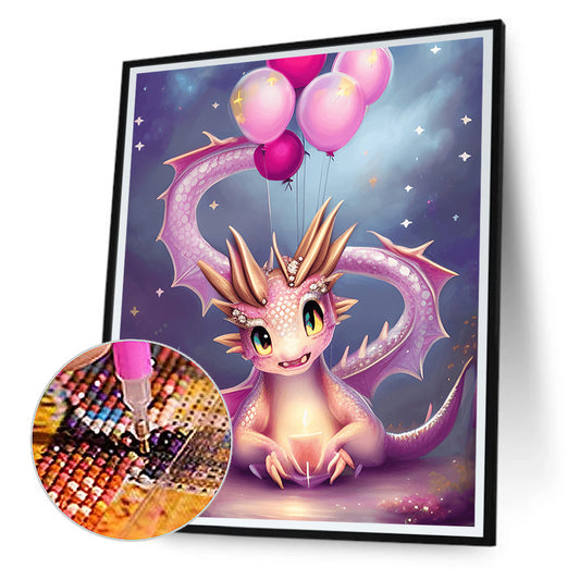 Cartoon Pterosaur - Full Round Drill Diamond Painting 30*40CM