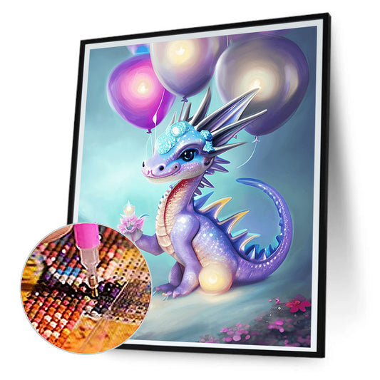 Cartoon Pterosaur - Full Round Drill Diamond Painting 30*40CM