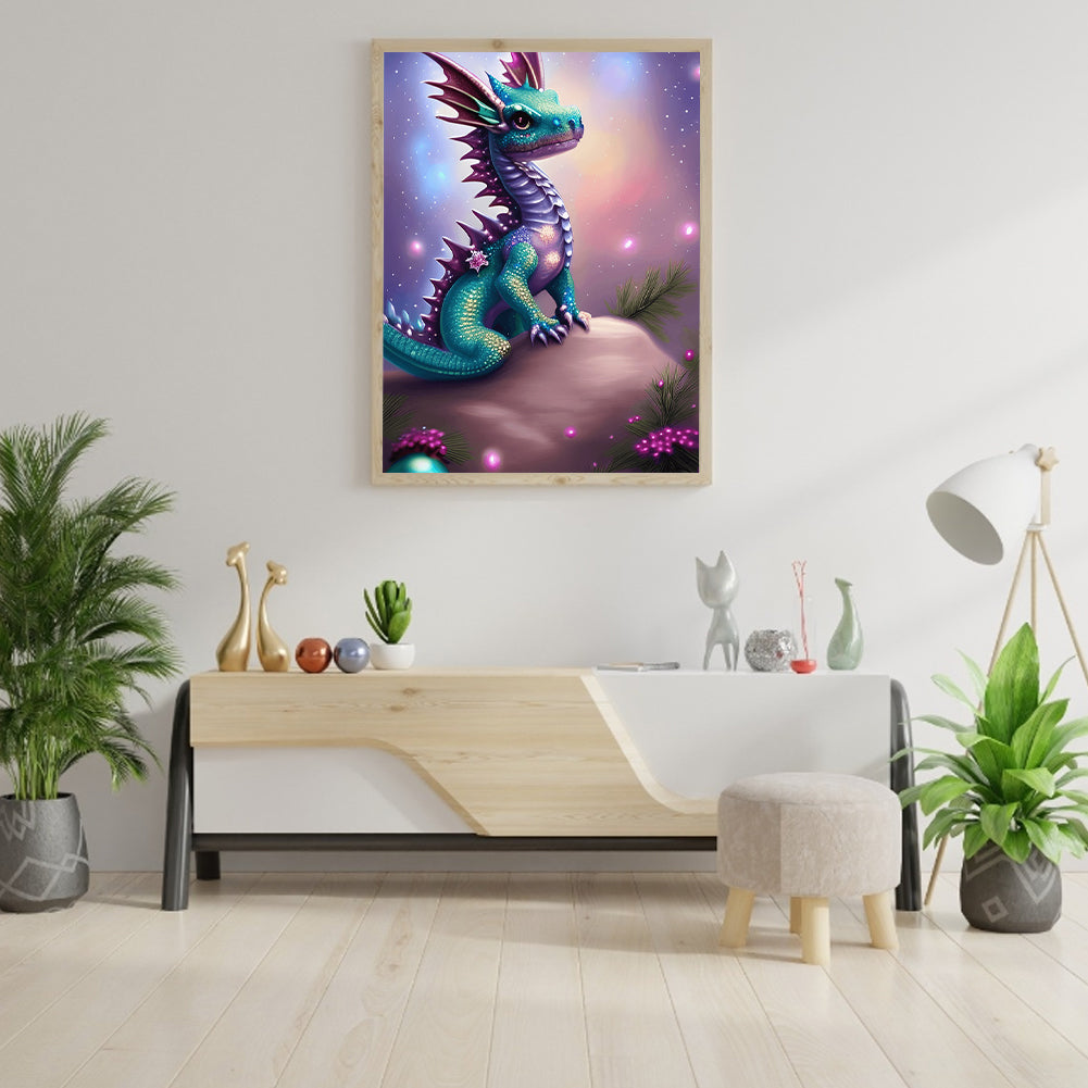 Cartoon Pterosaur - Full Round Drill Diamond Painting 30*40CM