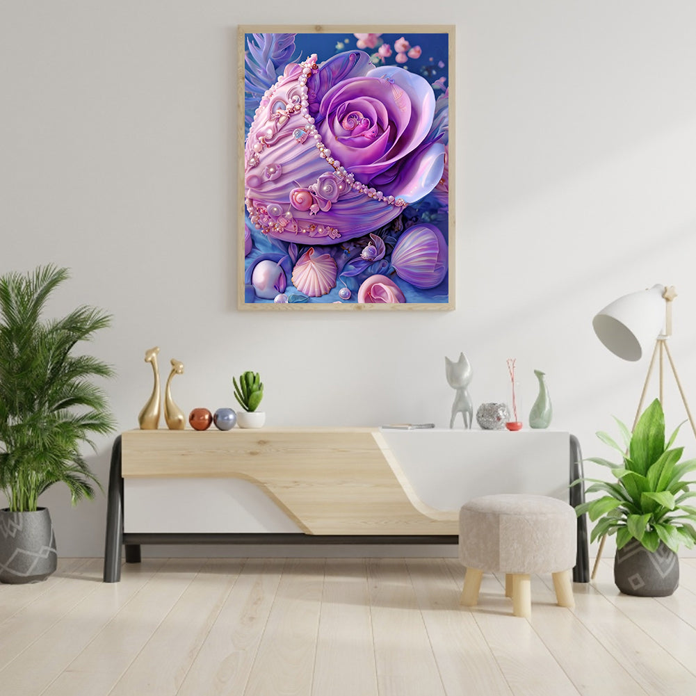 Purple Shell - Full Round Drill Diamond Painting 30*40CM