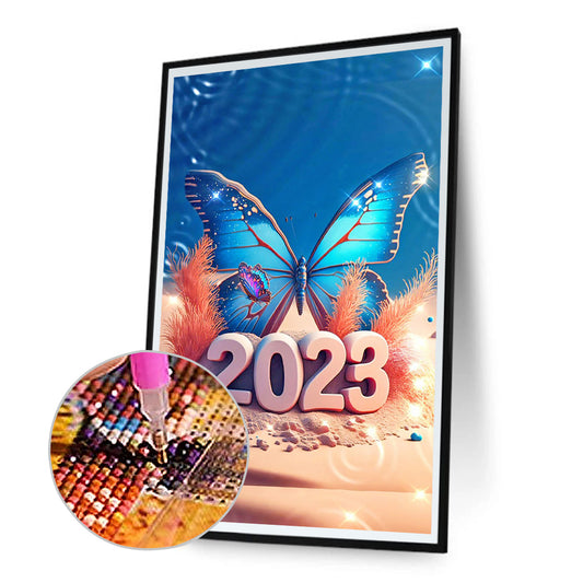 Butterfly 2023 - Full Round Drill Diamond Painting 40*70CM