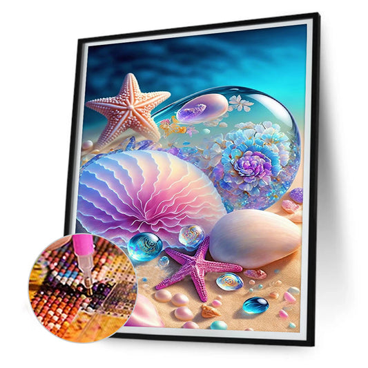Beach Sea Shells - Full Round Drill Diamond Painting 40*50CM
