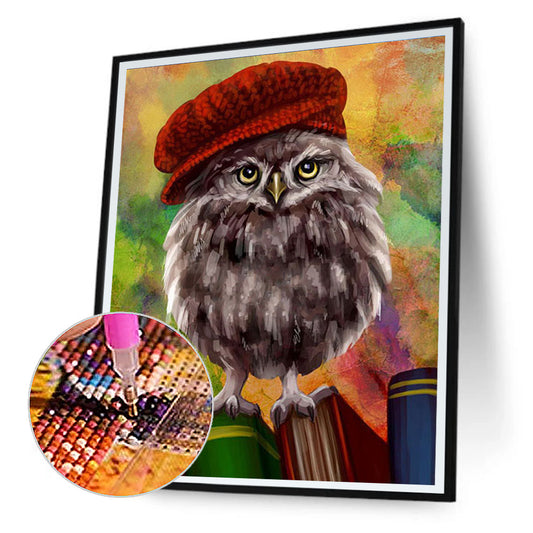 Owl - Full Round Drill Diamond Painting 30*40CM