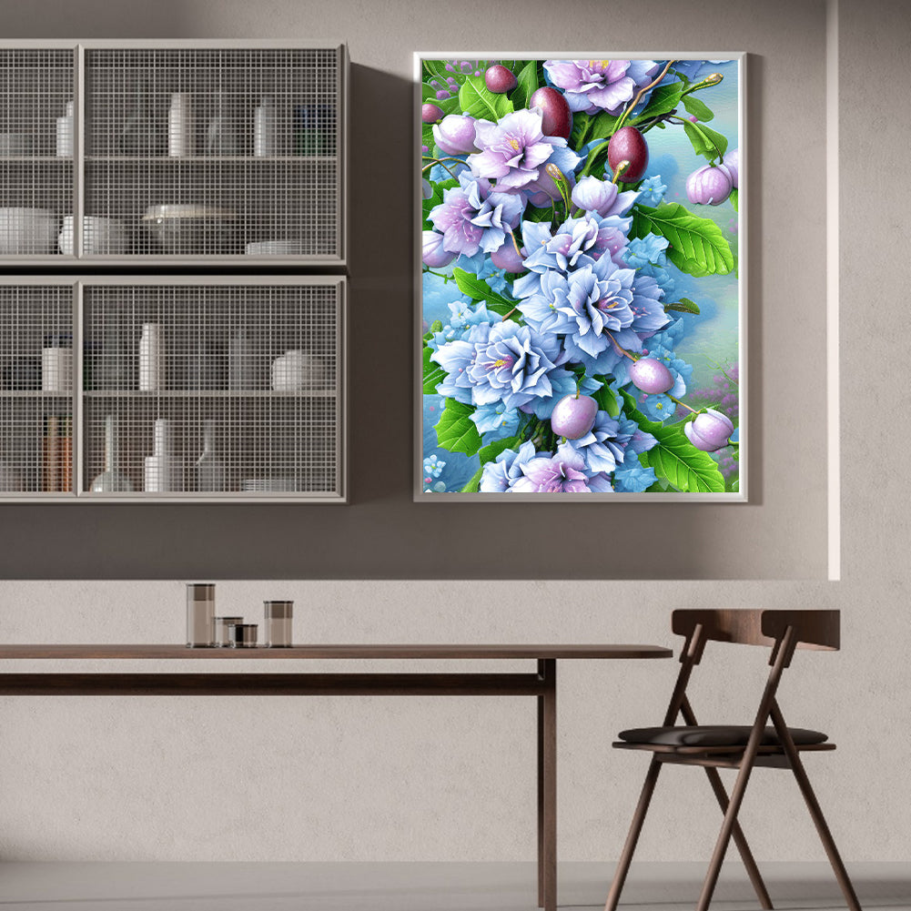 Pink Purple Bouquet - Full Round Drill Diamond Painting 30*40CM