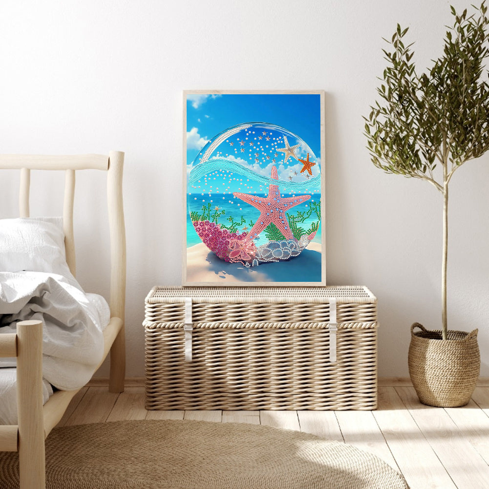 Dreamy Seaside Beach Shells - Special Shaped Drill Diamond Painting 30*40CM