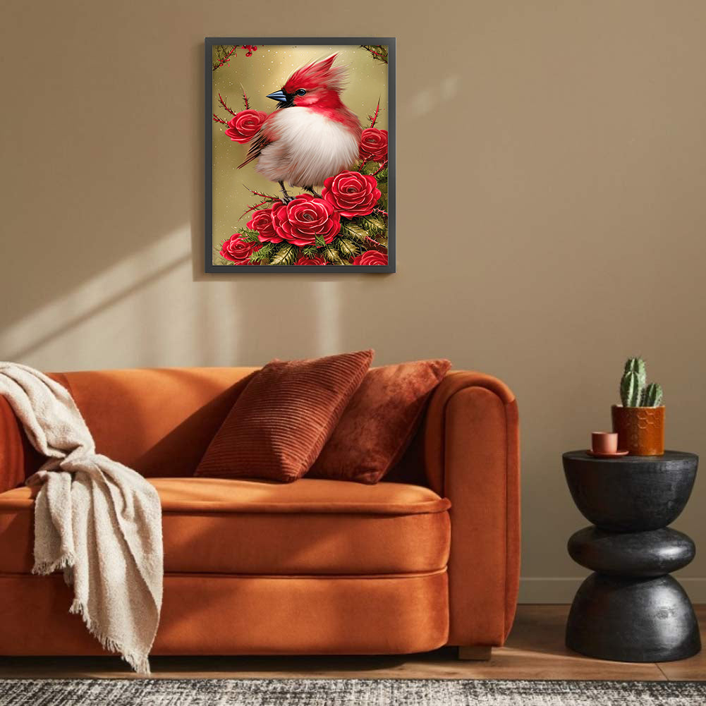 Cardinal Bird - Full Square Drill Diamond Painting 30*40CM