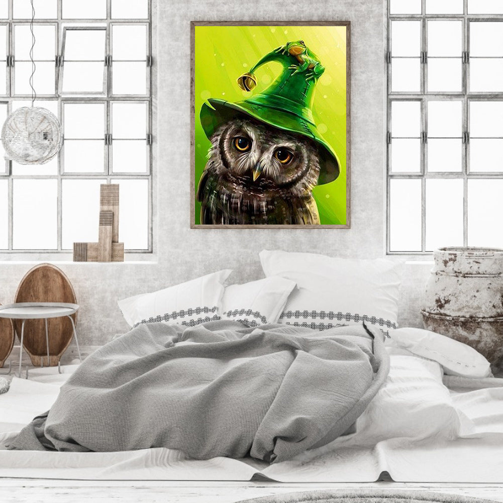 Owl - Full Round Drill Diamond Painting 30*40CM